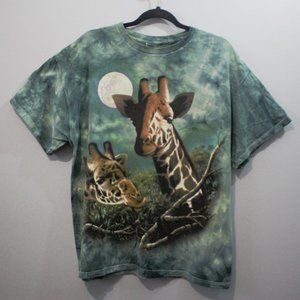 Vintage 1999 The Mountain Tie Dye Giraffe T shirt